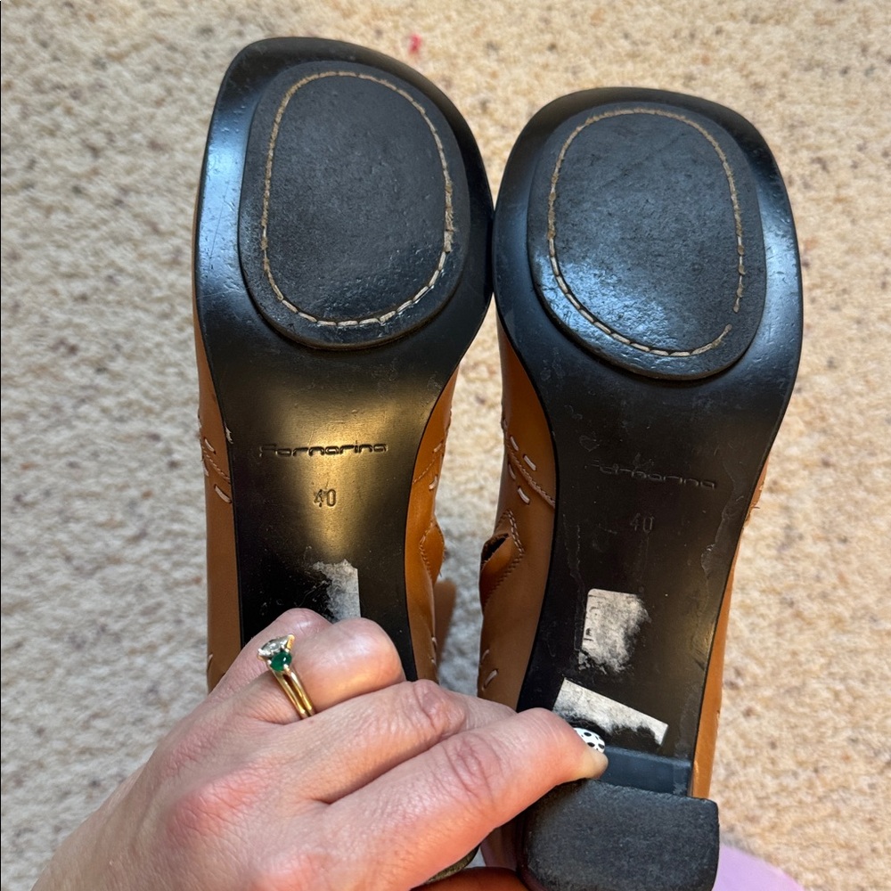 Beautiful Tan Leather Women's Boots by Fornarina - Picture 2 of 9